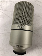 MXL 990 Large Diaphragm Condenser Microphone, Silver, Wired XLR 3-Pin