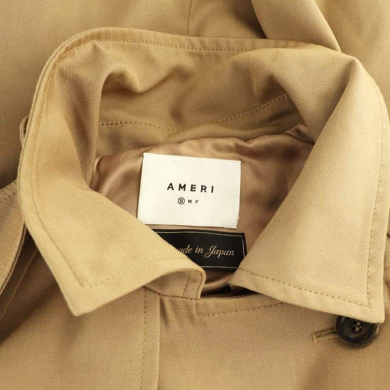 Ameri VINTAGE Minimal Flare Wool Trench Coat Belt… - image 6