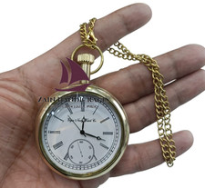 ZAIN Vintage Elgin Nautical Brass Pocket Watch Collectible Antique Style Gift