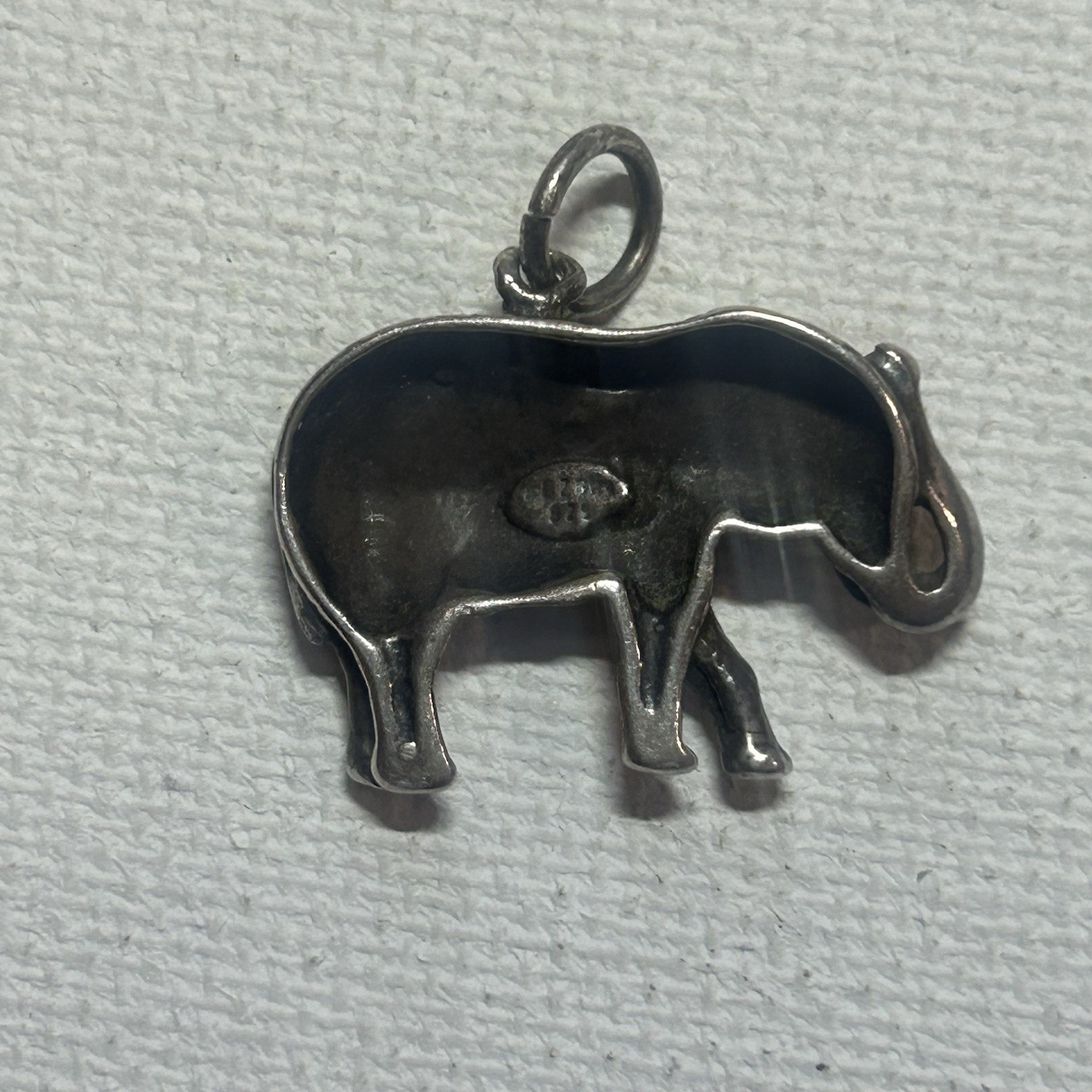 Real 925  Solid Sterling Silver Elephant Pendant - image 4