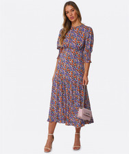 Rixo - Petal Floral Midi Dress - NEW WITH TAG - Size 10 UK / 6 US - Multicolour