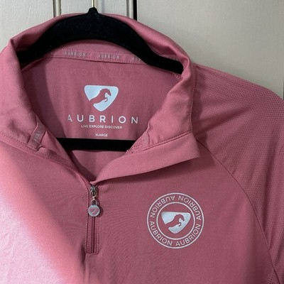 Aubrion Women's Riding Shirt  1/4 Zip With Zipper Pocket Size XL