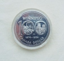1974 Canadian Silver Dollar Winnipeg Incased