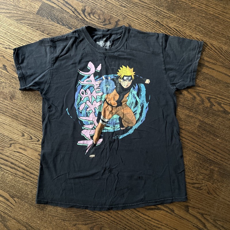 2002-2007 Naruto Shippuden Anime Cartoon VTG T-Shirt Medium 
