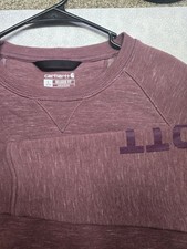 Carhartt Relaxed Fit Sweatshirt Women's Size Large Maroon Logo Stretch Sides