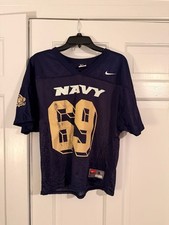 Nike Navy Midshipmen #69 Bill the Goat Mesh Football Jersey Size S