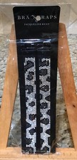 Jacqueline Kent Wild Leopard Decorative Black Silver Clear Rhinestone Bra Straps