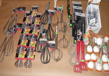 Assorted Whisks, French Whisks, Flat Whisks, Egg Whisks, Mini Whisks (Lot of 84)