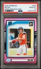 2024 Panini Donruss Football Bo Nix #369 RC Rookie Optic Preview Pink PSA 10