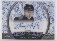 2017-18 Leaf Invictus Crystalline Signatures Blue 6/15 Larry Murphy Auto HOF 1q2