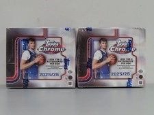 (2) Lot 2025-26 Topps Chrome NBA Basketball Factory Sealed Jumbo Hobby Box