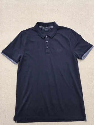 Hugo Boss Poloshirt Slim Fit Navy M Kurzarm Pima Cotton Germany - Bild 1 von 4