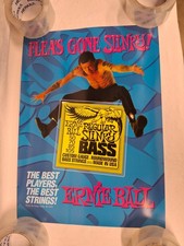 Ernie Ball Music Man Flea Red Hot Chili Peppers Poster Promo orig 1990 Rolled
