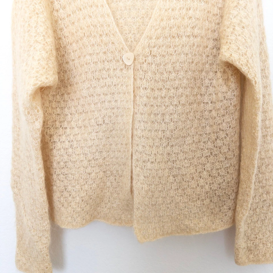 VTG Casual Corner Womens Handmade Cardigan Size L Mohair 90s Coquette Cottage - Image 3 of 4