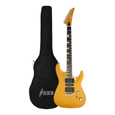 Haze SEG258GD All-Gold-Tone,Double Cutaway Electric Guitar w/HSH Pickups