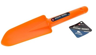 10 1/2'' Orange Plastic Digging Trowel