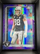2025 Topps Chrome Maxx Crosby Purple Leather Refractor /75 #180 Raiders