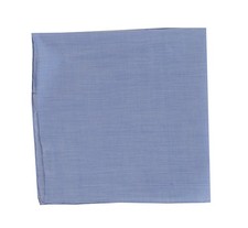 150 Fiori Di Lusso Blue Solid Cotton Pocket Square - x - FL129258