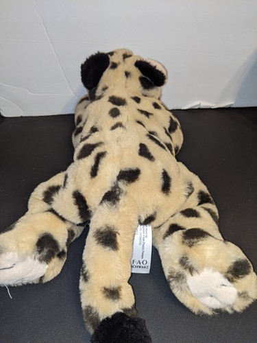 FAO Schwarz Tan Cheetah Black Spots 10" Plush Stuffed Animal Realistic - Picture 5 of 5