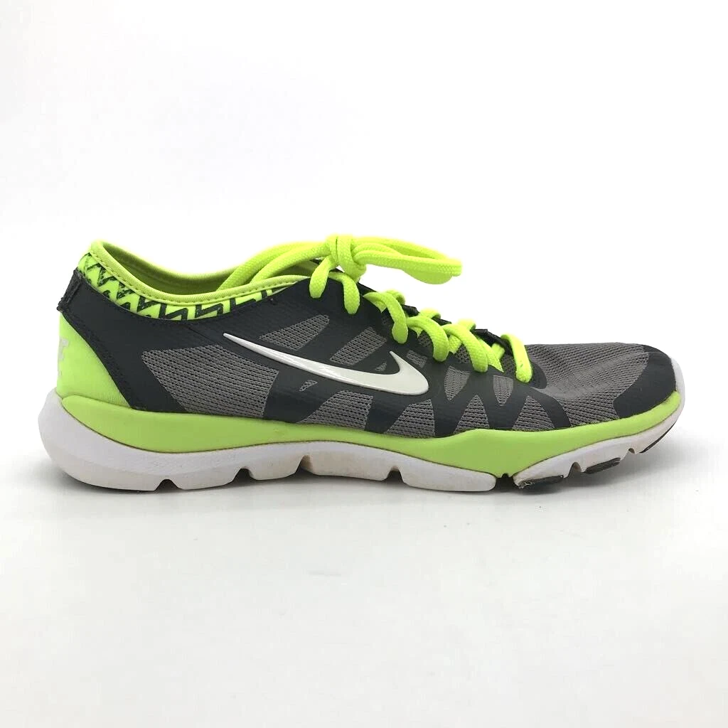 Chaussures de course Nike Flex Supreme Tr3 pour femme gris néon vert 683138 200 maille 7,5 M