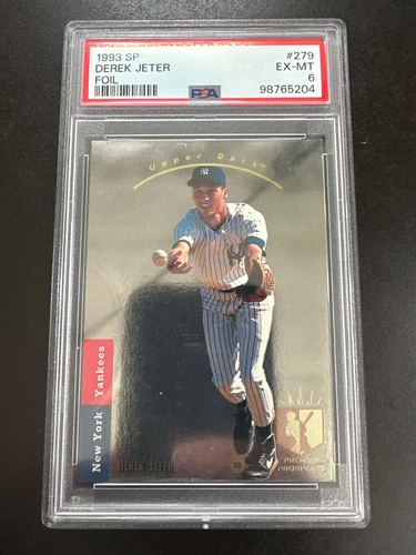 1993 SP Derek Jeter Foil Rookie Card #279 RC GRADED PSA 6 EX-MT NEW YORK YANKEES