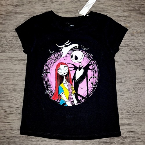 Nightmare Before Christmas Girls Shirt Jack Sally Happy  4 5 6 7 8 10 12 14 16 - Picture 1 of 4