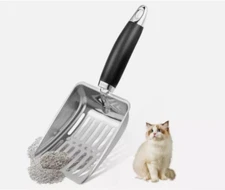 Stainless Steel Cat Litter Scoop,Metal Cat Litter Scoop,Kitty Metal Scooper US