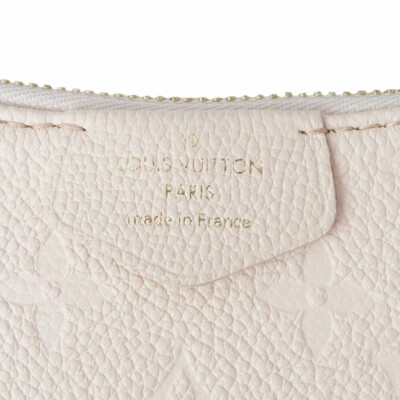LOUIS VUITTON Easy Pouch Chain 3-Way Empreinte Leather Cream