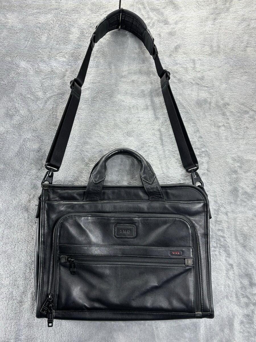 TUMI Alpha Delux Leather Black Briefcase 96110DH Bag TUMI Alpha Delux Leather Black Briefcase 96110DH Bag