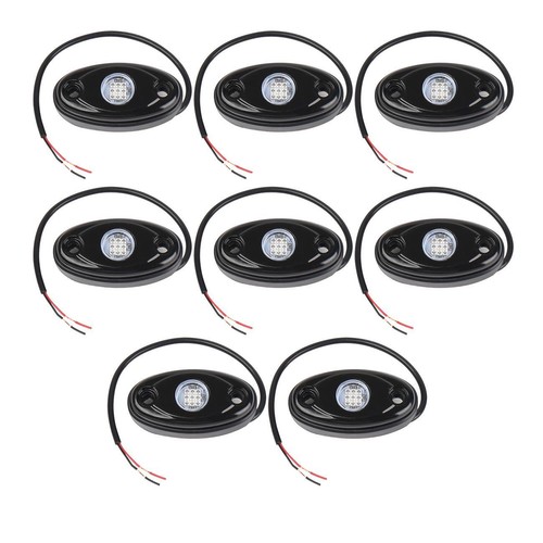 Blue 8 Pods LED Rock Lights Underbody Wheel Weel Light For Jeep Truck Car Boat - Picture 9 of 11