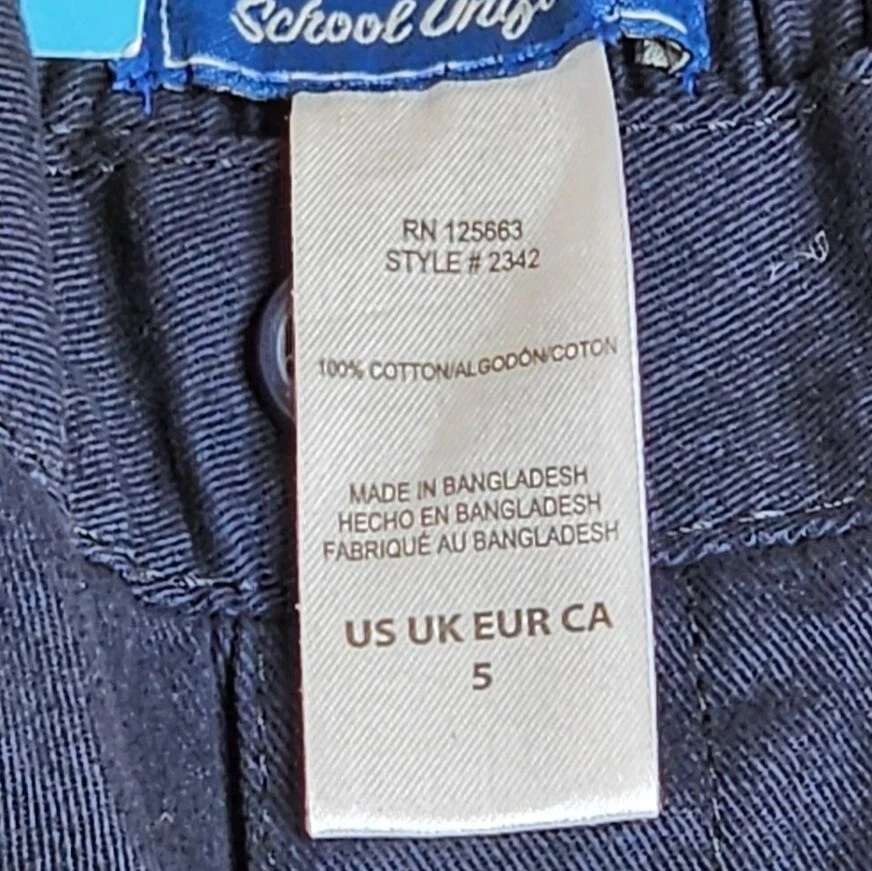 New Cherokee "School Uniform" Boys Shorts size 5 Blue - Image 2 of 4