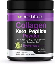 Multi Collagen Protein Powder Supplement, Non-GMO Hydrolyzed Keto Peptide Powder
