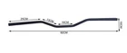 UNIVERSAL MOTORCYCLE LONG HANDLEBARS BLACK 22MM 7/8" ROYAL ENFIELD SUZUKI HONDA