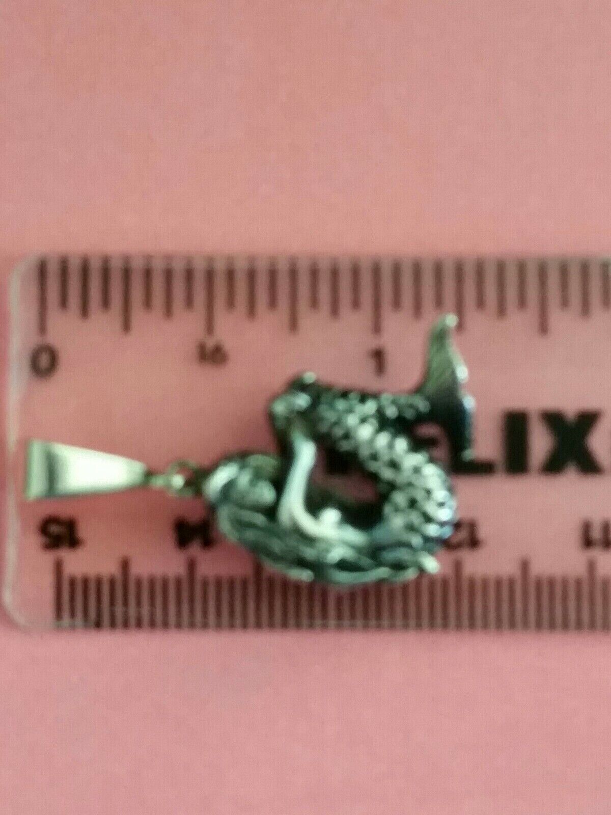 KABANA- Solid Sterling Silver Mermaid Pendant *10… - image 4