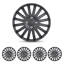 14" 4pcs Wheel Covers Full Rim Snap On Hub Caps For R14 Tire & Steel Replacement