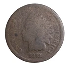 1873 OPEN 3 FULL DATE Indian Head Cent Penny CULL / AG / HOLE FILLER