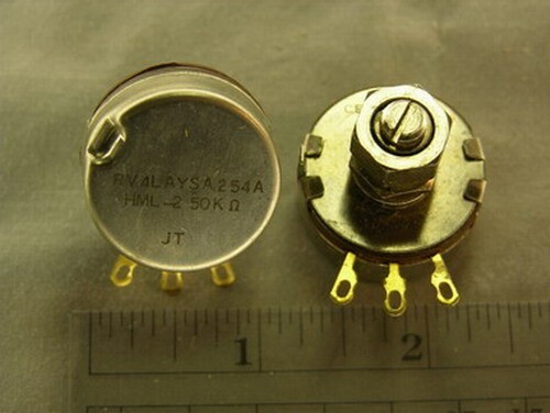 MS Honeywell Centralab RV4LAYSA254A 250K 2W 10% Linear Locking Potentiometers