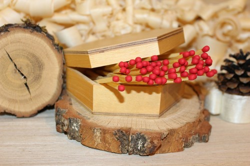 3,6" red tipped party weddings crafts candle jar refill matches. 100pcs - Picture 2 of 12