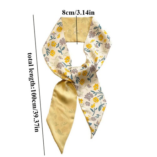 Women Neckerchief Silk Scarf Small Ribbon HairBand Tie Wrapped Bag Handle Decor✔ - Picture 2 of 19