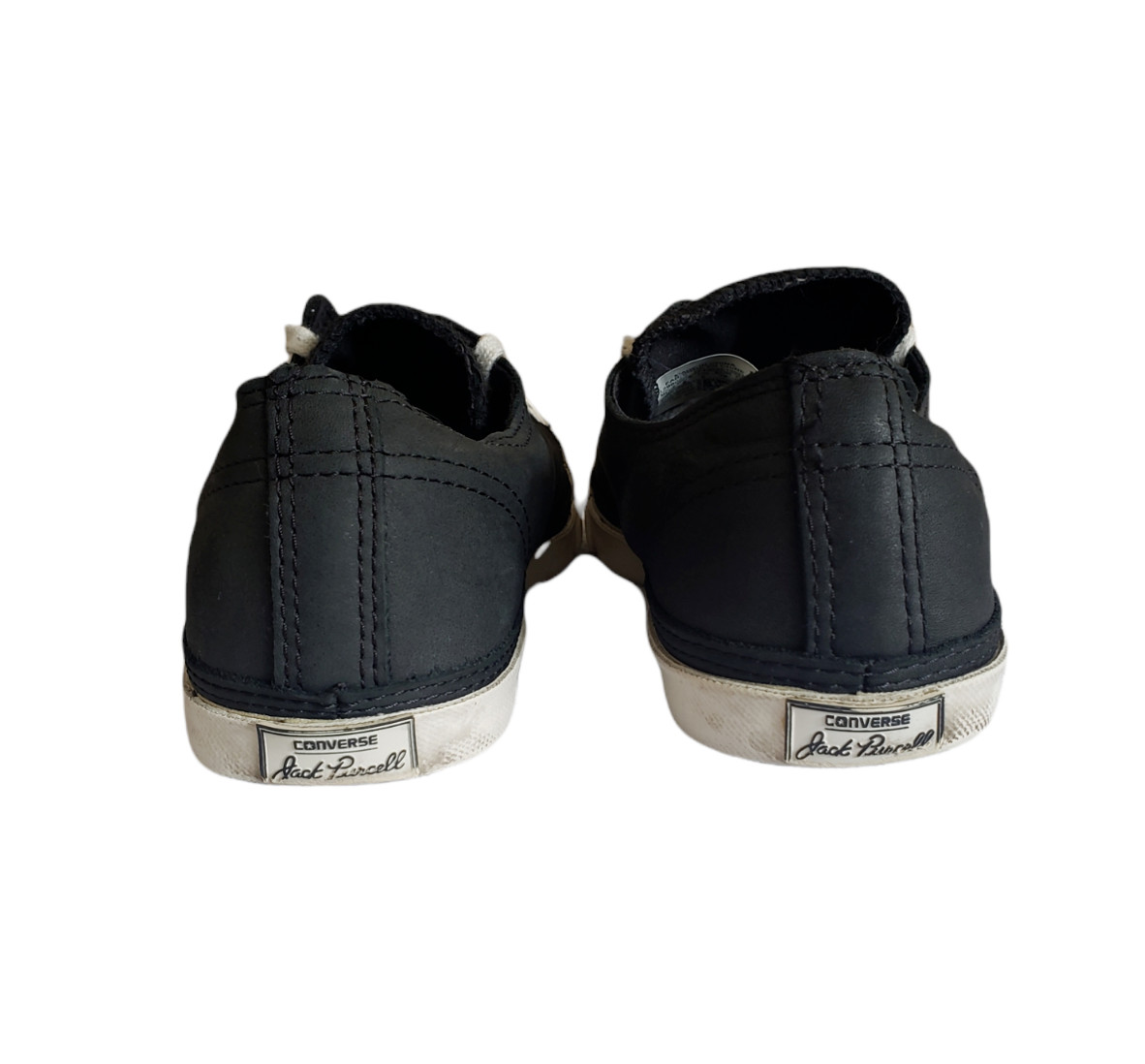 Converse Jack Purcell Ox Sneaker Black Leather Athletic Shoe Women’s Size 8 image 7