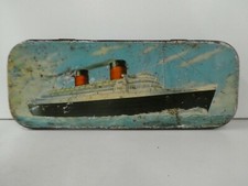 VINTAGE GRIFFITHS MELBOURNE SWEETS TOFFEE TIN QUEEN ELIZABETH STEAM SHIP