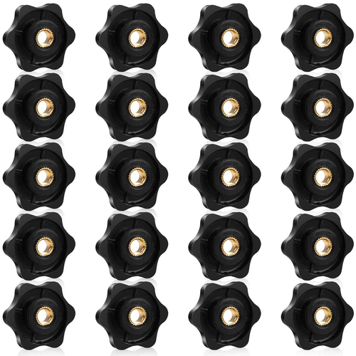 20 Pcs 1/4-20 Star Knobs with T Track Bolts and Hexagon Nuts