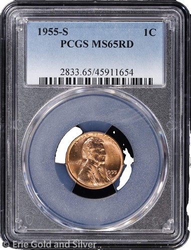 Lincoln Cent 1909-S VDB Certified PCGS MS-65 Red! Absolutely