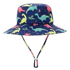 Kid's Blue Dinosaur Sun Protection Hat