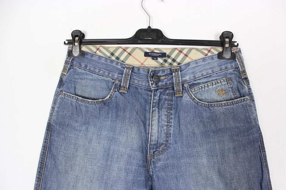 Pantalones de mezclilla BURBERRY LONDON para hombre talla 46 (W30 L30) regular cremallera recta mosca k9570 Foto 4 de 4