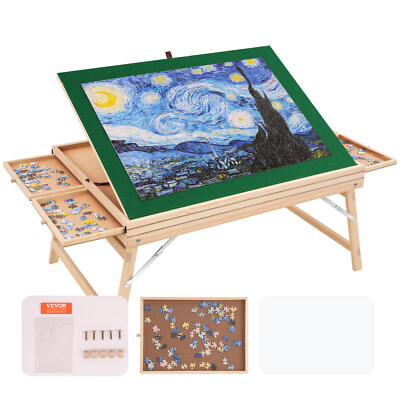 VEVOR 1500 Piece Puzzle Board Leg Drawer Cover Portable Adjustable Wooden Jigsaw