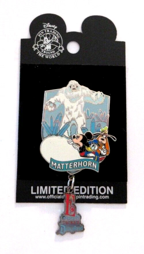 DL 2004 МИККИ, ДОНАЛЬД, ГУФИ и MATTERHORN электронный билет подвеской значок - LE 1500 #27426 - Изображение 2 из 3