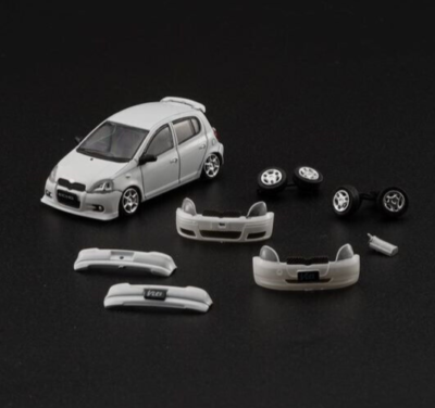 BM Creations 1998 Toyota Yaris Echo Vitz - White - RHD 1:64