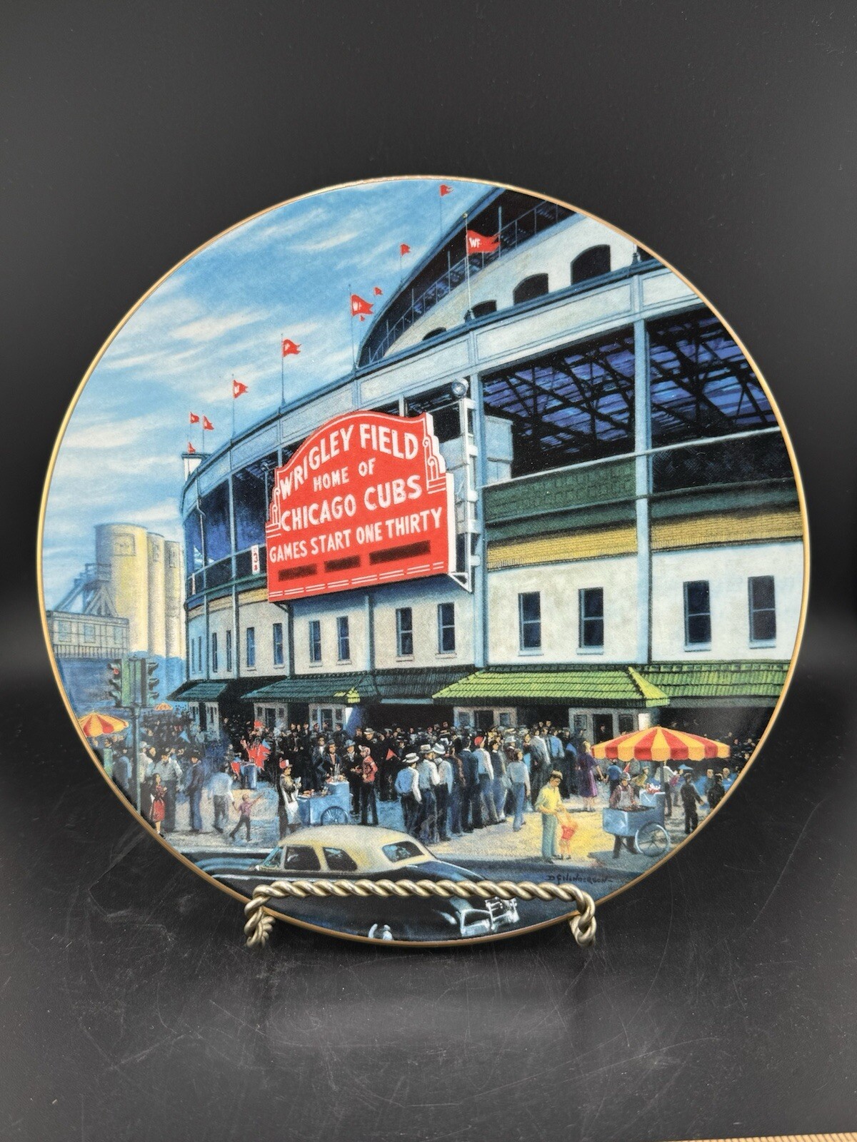 CUBS Wrigley Field Take Me out to the Ballgame Collectible Plate David Henderson