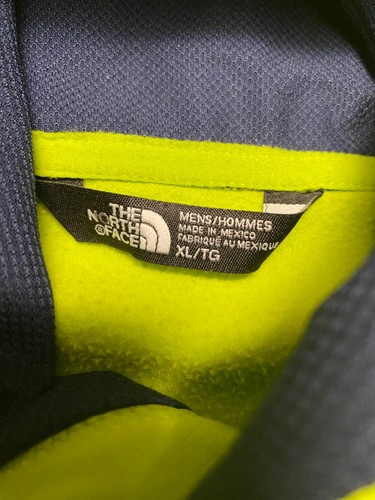 The North Face Hoodie Mens XL Lime Bright Green Fleece Pullover Sweatshirt - Picture 4 of 10